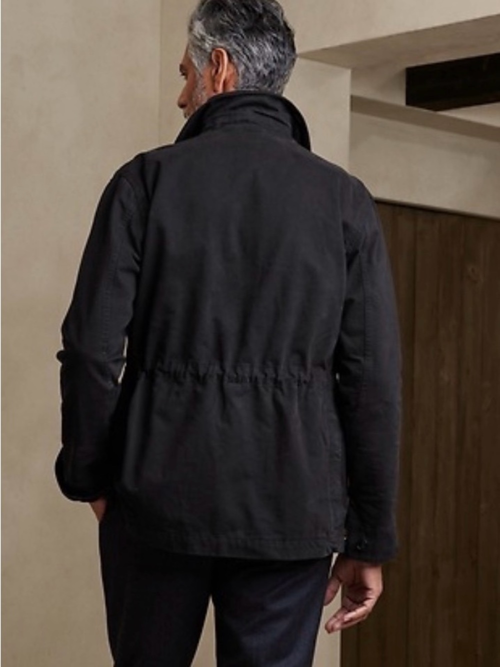 Banana Republic Black Military Field Jacket